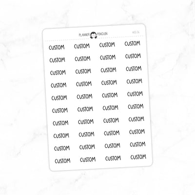 CUSTOM - Script Stickers// #SC-C6