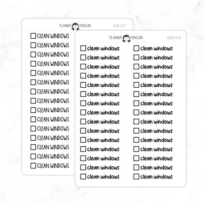 Clean Windows Checkbox Text Stickers| CBS-05