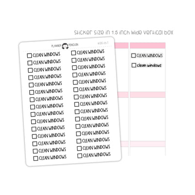 Clean Windows Checkbox Text Stickers| CBS-05