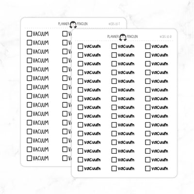 Vacuum Checkbox Text Stickers| CBS-10