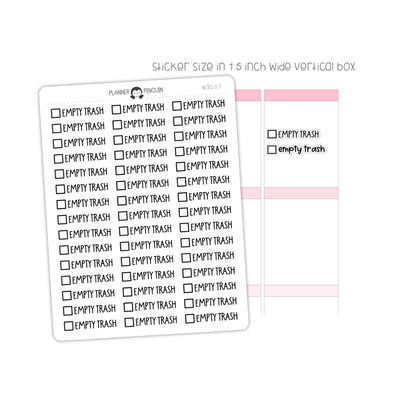 Empty Trash Checkbox Text Stickers| CBS-11