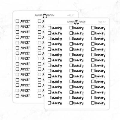 Laundry Checkbox Text Stickers| CBS-14