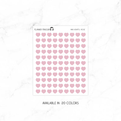 Minimal Transparent Stickers | MINI HEARTS