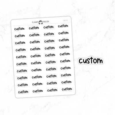 CUSTOM - Script Stickers// #SC-C5