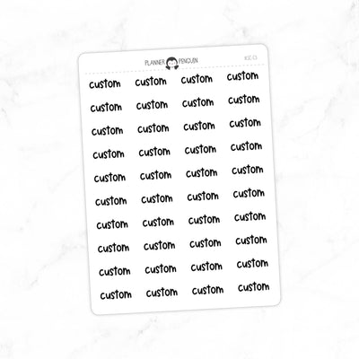 CUSTOM - Script Stickers// #SC-C5