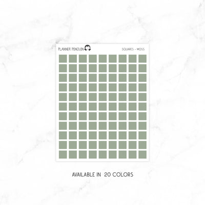 Minimal Transparent Stickers | SQUARES