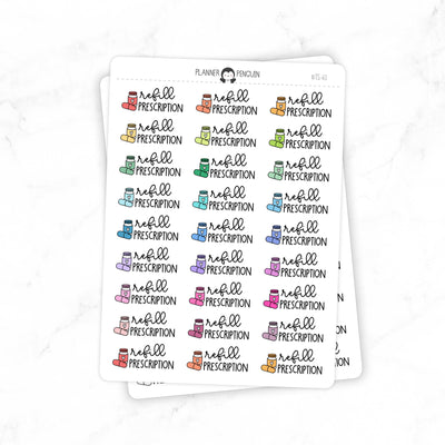 Refill Prescriptions - Icon Script Stickers // #TS-61
