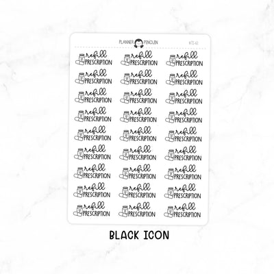 Refill Prescriptions - Icon Script Stickers // #TS-61