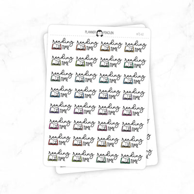 Reading Time - Icon Script Stickers // #TS-62