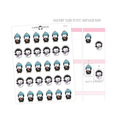 Winter Penguin Planner Stickers // #PS34