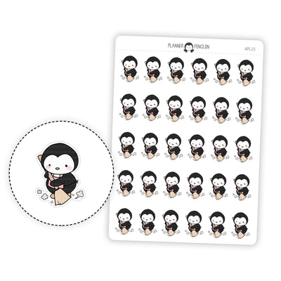 Sweeping Cleaning Penguin Planner Stickers // #PS03