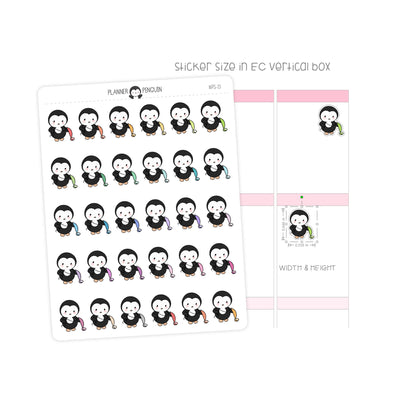 Vacuum Cleaning Penguin Planner Stickers // #PS15