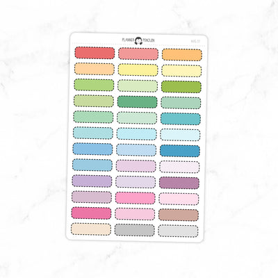 Rounded Quarter Box Planner Stickers// #HS-37