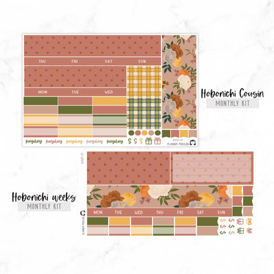 Autumn Floral Undated Hobonichi Monthly Kit // #HMK-09