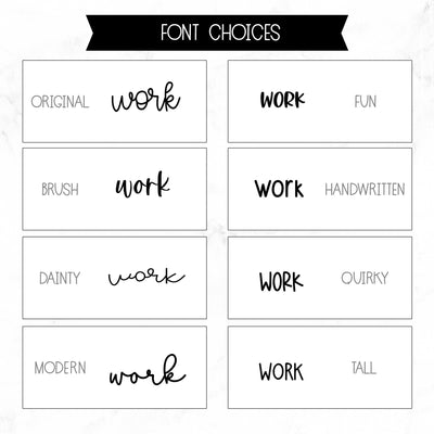 Work Script Stickers // #SC-01