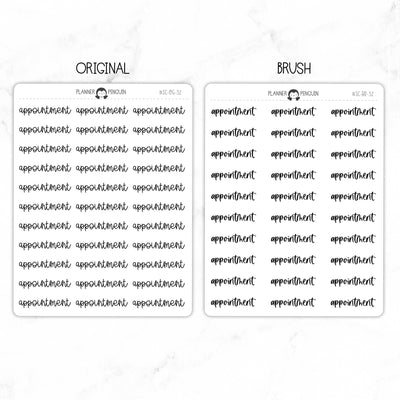 Appointment Script Stickers // #SC-32