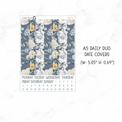 Winter Flowers A5 Daily Duo Sticker Kit// #A5-10