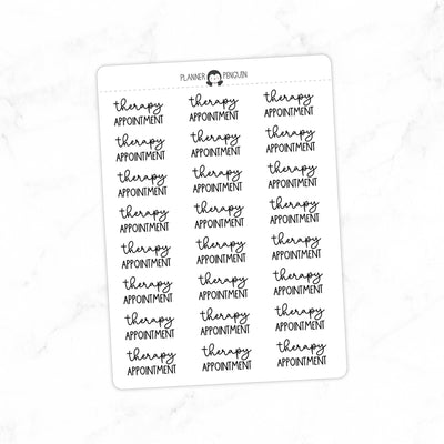 Therapy Appointment Typography stickers// #TY-06