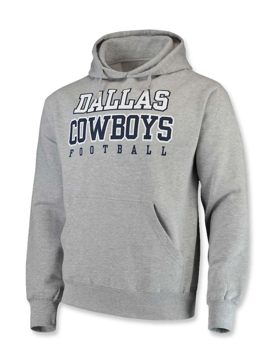 Dallas Cowboys Girls Youth Go For It Funnel Neck Raglan Pullover Hoodie -  Heather Gray