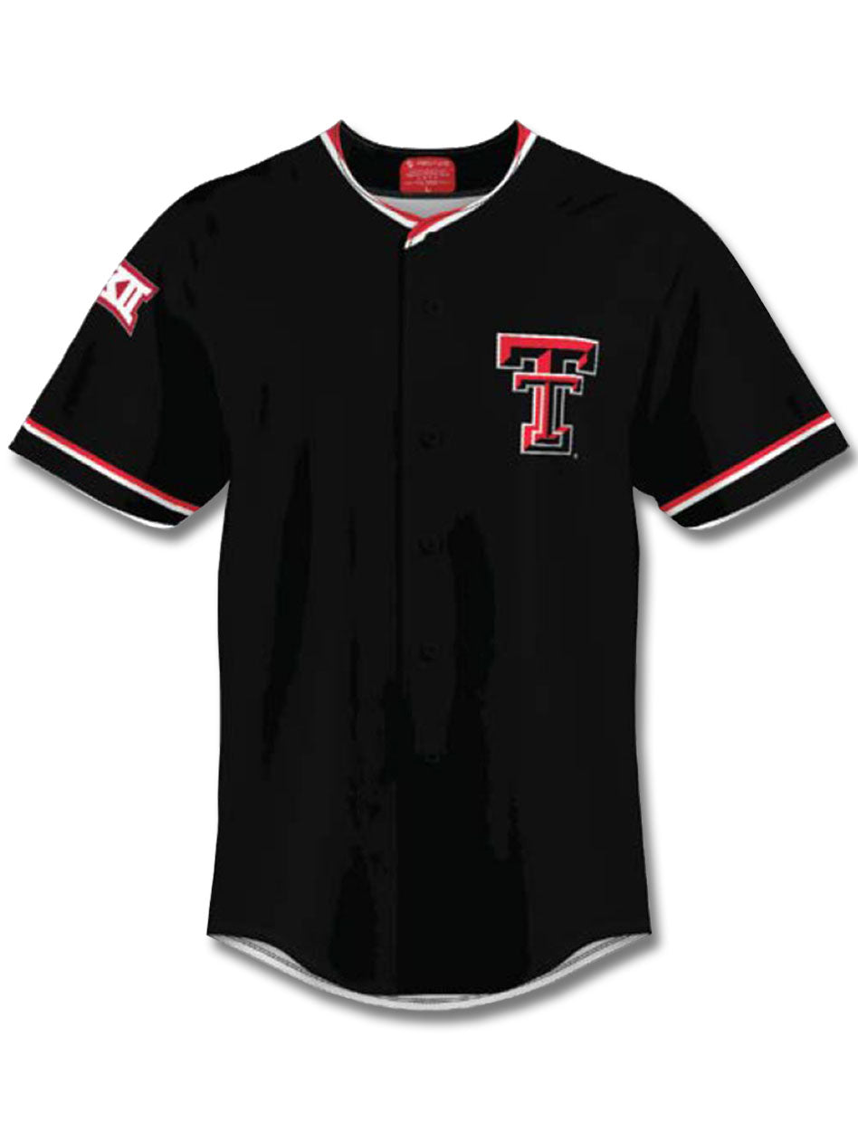 Men's Under Armour Patrick Mahomes Black Texas Tech Red Raiders Team Replica Alumni Jersey Size: Large