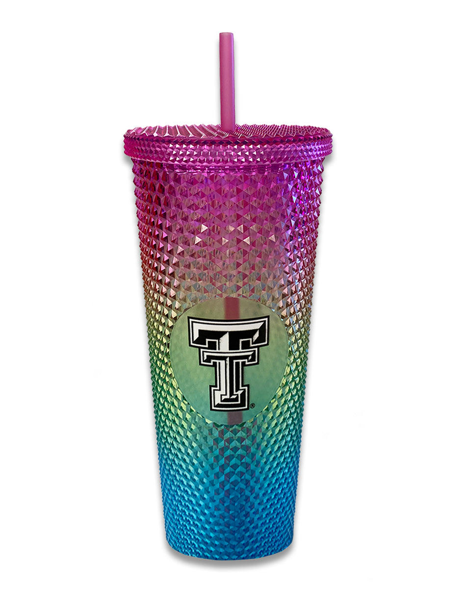 Texas Tech Let's Go Party 2.0 40 oz Pink Tumbler with Straw