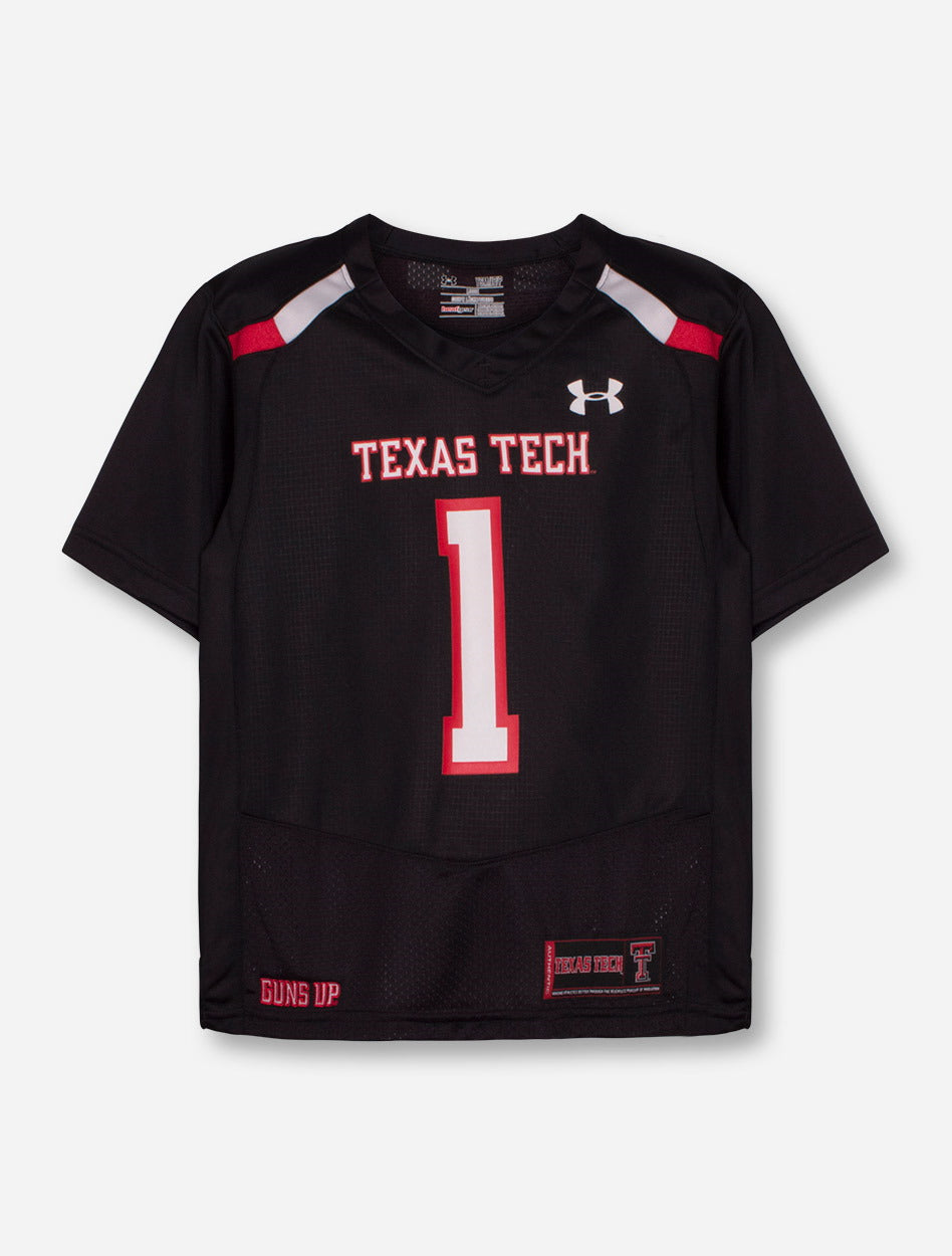 Texas Tech Red Raiders Youth Arch Replica Baseball Jersey in Red, Size: XL, Sold by Red Raider Outfitters