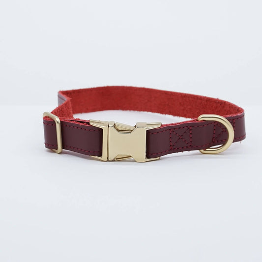 Leather Dog Collar - Royal Pink – Markedcorner