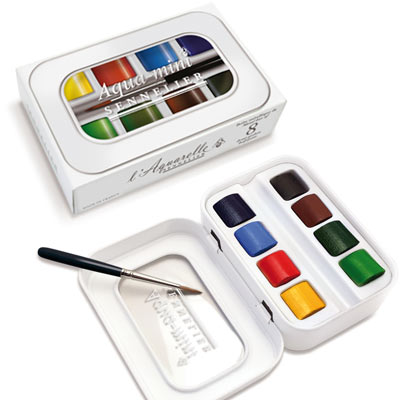 Sennelier Watercolor Half Pan Set + FREE 9x12 Watercolor Panel – RAYMAR