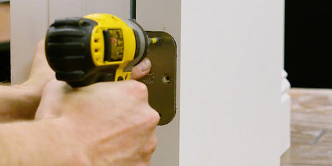 installing 3.5 inch radius corner door hinges