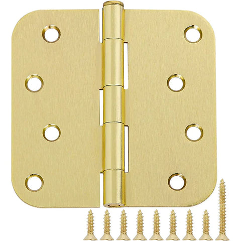 satin brass full mortise exterior door hinges