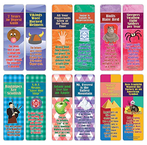 Creanoso Educational Learning Myth And Facts Bookmarks Series 3 60 Pa