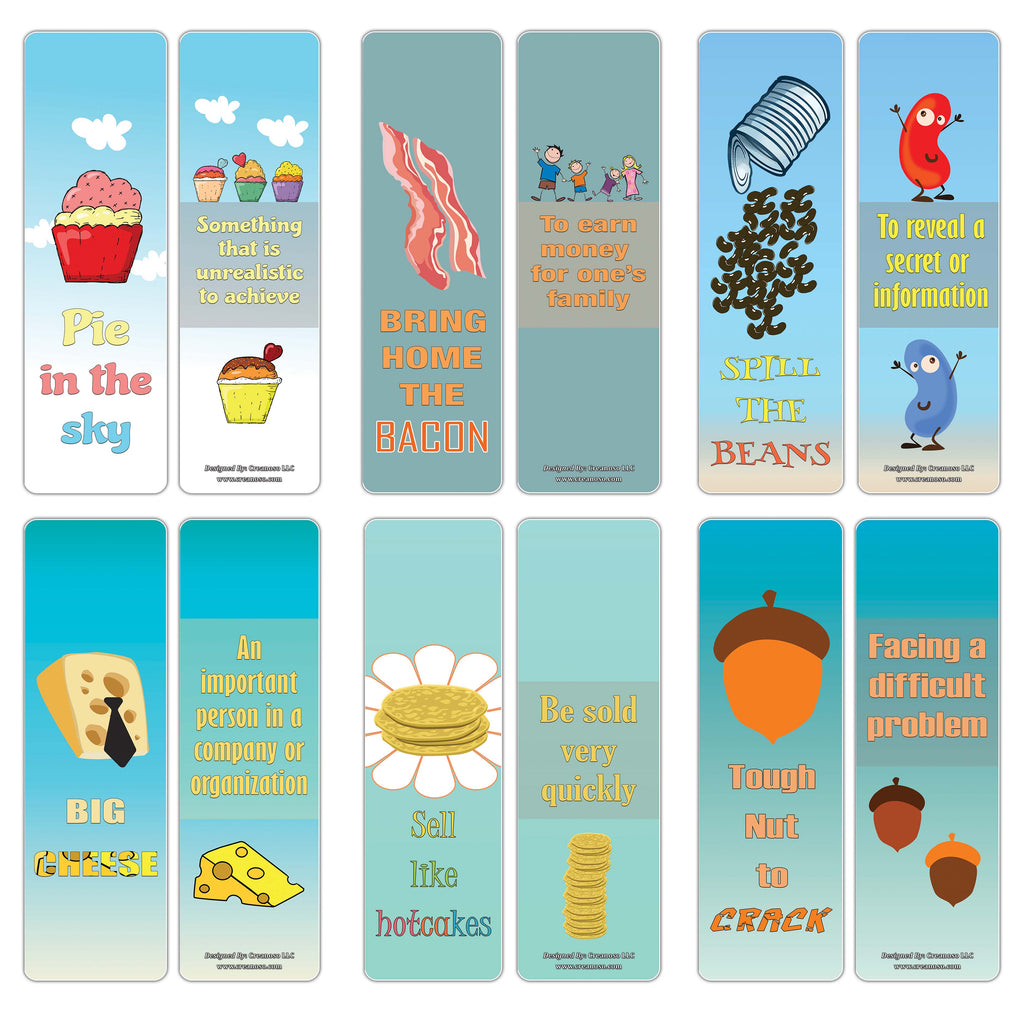 Creanoso Food Idioms Funny Bookmarks Series I 60 Pack Aƒa A A Sa A A