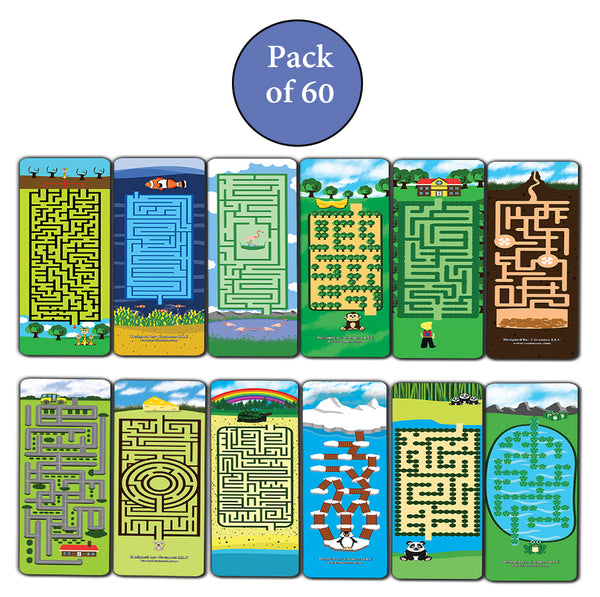 New Puzzle Maze Game Bookmarks (30-Pack)-Learning Reading Bookmarks Collection Set Ã¢â‚¬â€œ Stocking Stuffers for Boys, Girls, Kids Ã¢â‚¬â€œ Classroom Incentives - Gift TokensÃ¢â‚¬Â¦