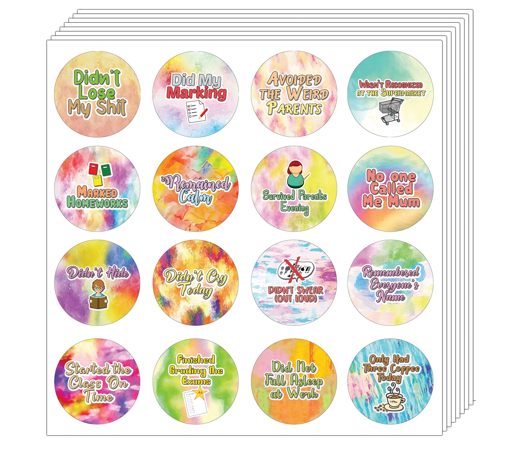 Creanoso Funny Stickers Series 4 - Teacher Reward (10-Sheet) - Assorte