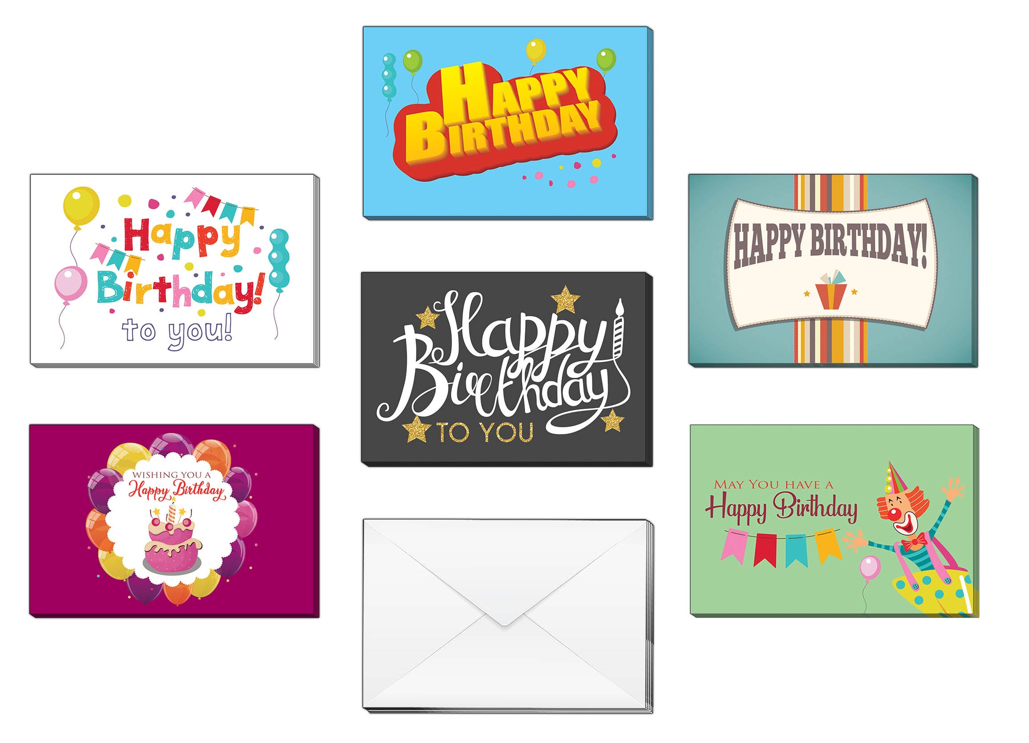 Creanoso Happy Birthday Greeting Cards Premium Gift Card Set Tokens