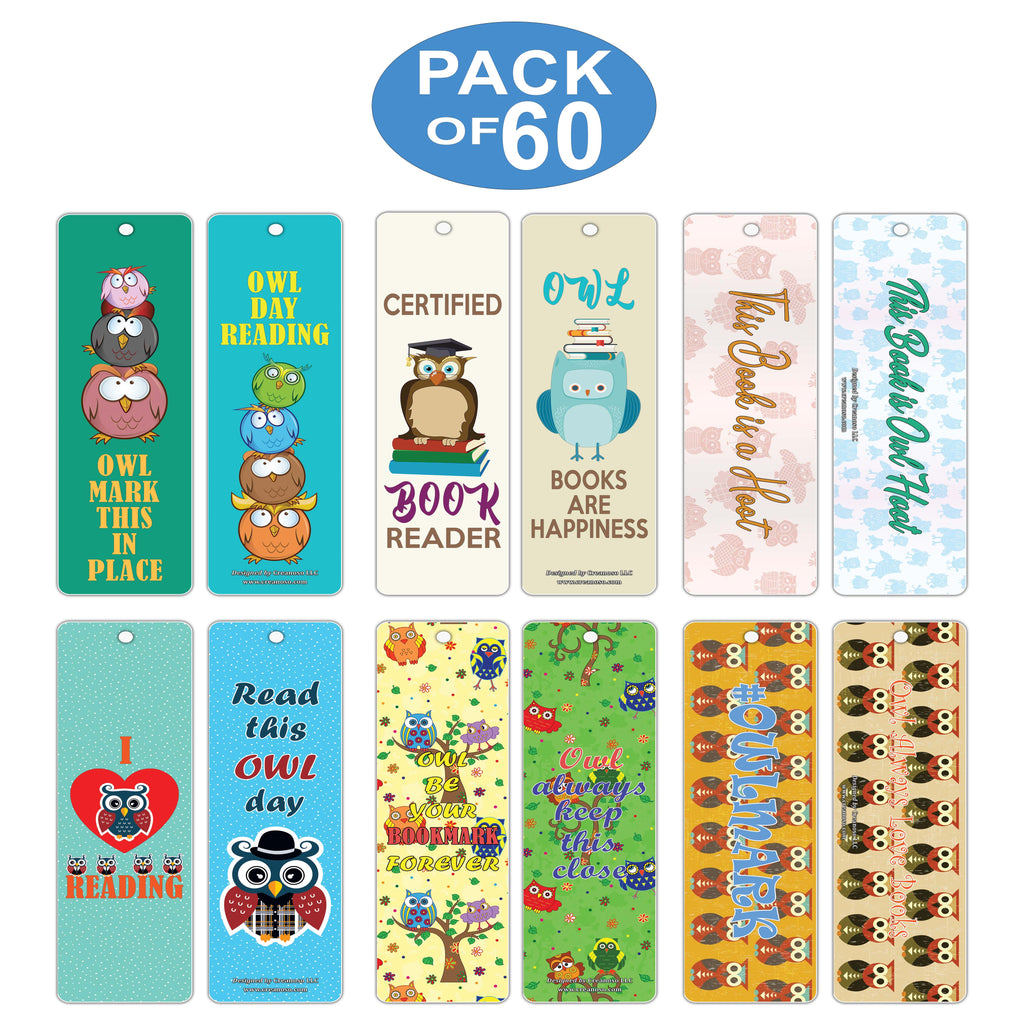 creanoso owl reading bookmarks inspirational book