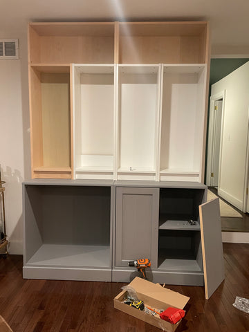 Before and After IKEA Built-in hack 