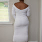 Ms. Show Off | Ivory Body Con Maxi Dress