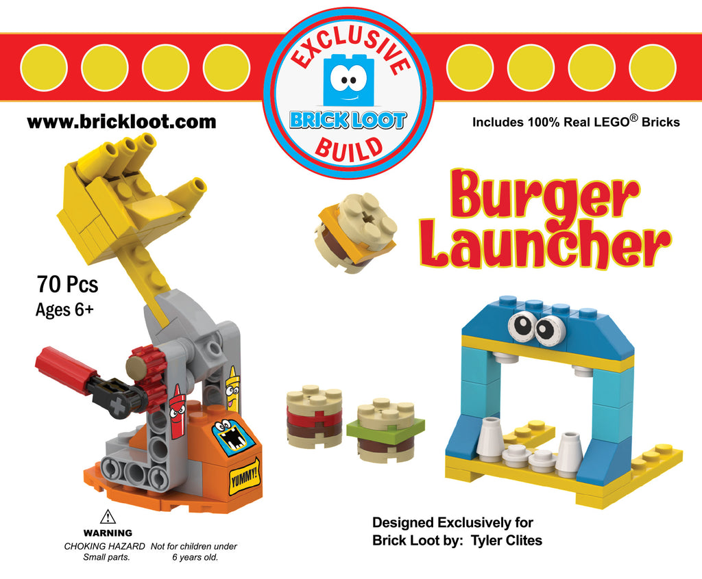 inkt interview Onheil Exclusive Brick Loot Build Burger Launcher by Tyler Clites – 100% LEGO