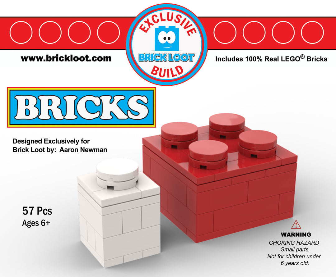 Brick Loot 1,000 Bricks w/Crate- 1000 Toy Building Blocks Plus 70 Free pcs  & Deluxe Hard Storage Crate = 1070 Pieces of Fun! Creative Mixed Vibrant