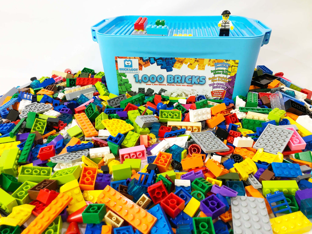 Brick Loot 1000 of COMPATIBLE with storage bin Fits