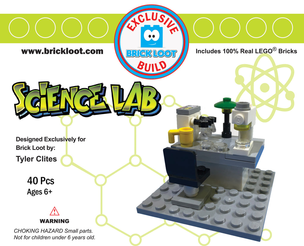 Exclusive Brick Loot Build Lab Desk - 100% LEGO Bricks
