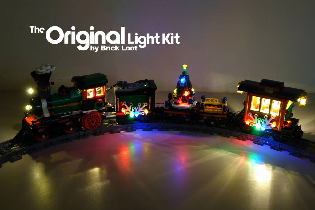 lego holiday train lights