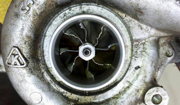 damaged turbocharger impeller