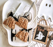 how to make halloween pretzel broomsticks