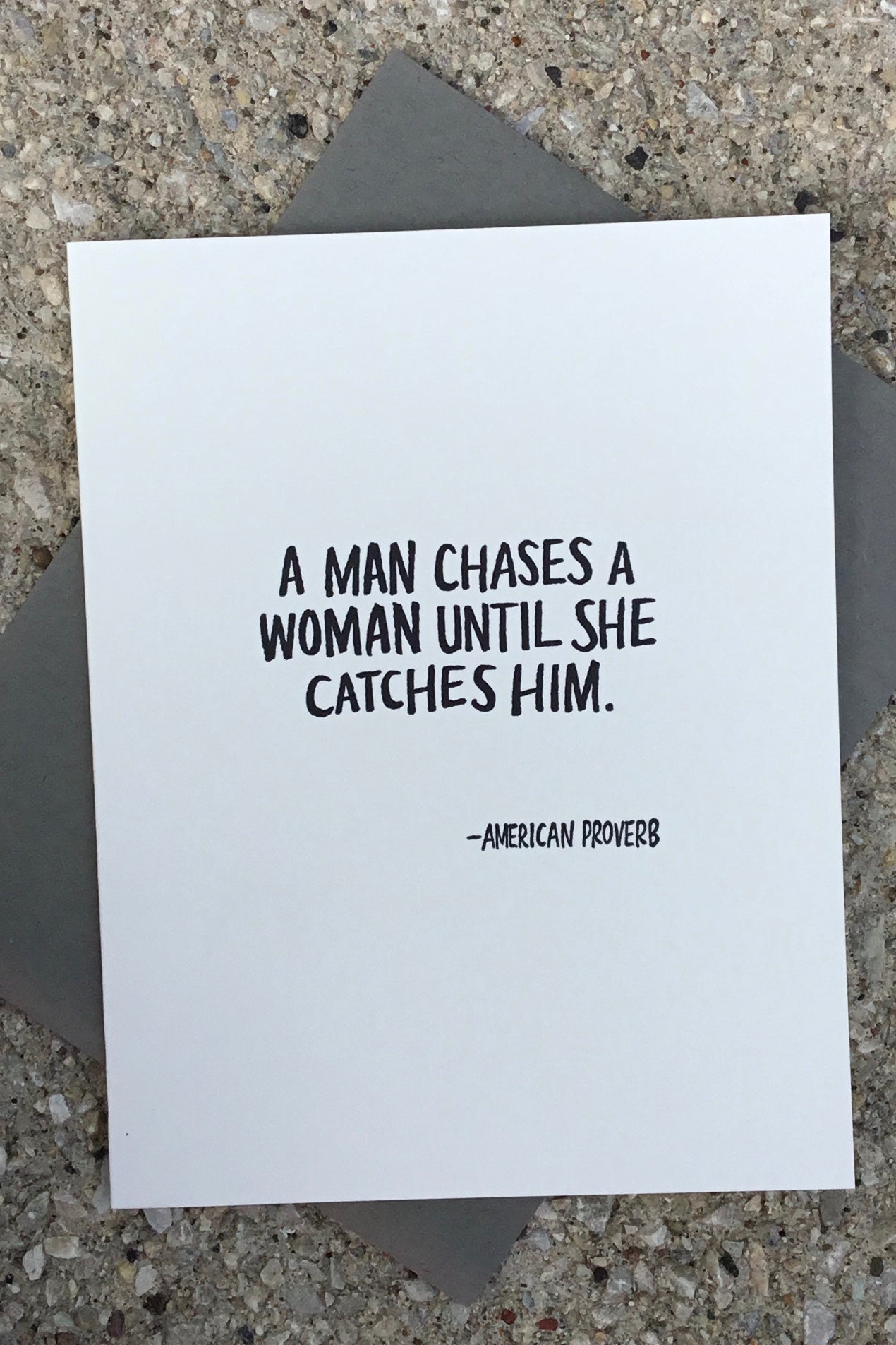 Chases woman a a man when The Simple