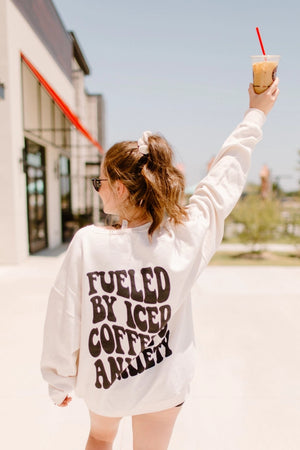 Coffee And Anxiety Crewneck Sweatshirt - Urbanheer