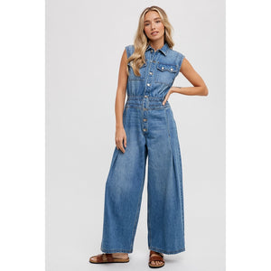Denim Jumpsuit Lt Wash - Urbanheer