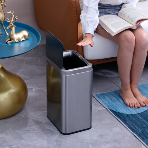 Cubo de basura inteligente con Sensor automático, cubo de basura eléctrico,  cubo de basura para el