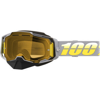 100% Armega Snow Goggles — Yellow Lens